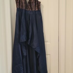 Ever Pretty Navy and Gold Wedding Dress